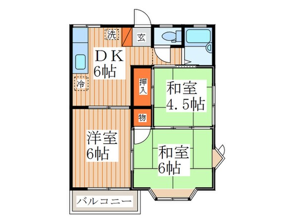 メゾンクレールⅠ号棟の物件間取画像